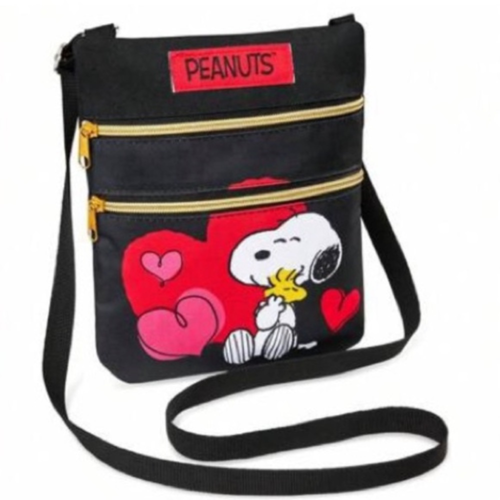 Peanuts Snoopy & Woodstock Heart Crossbody Bag